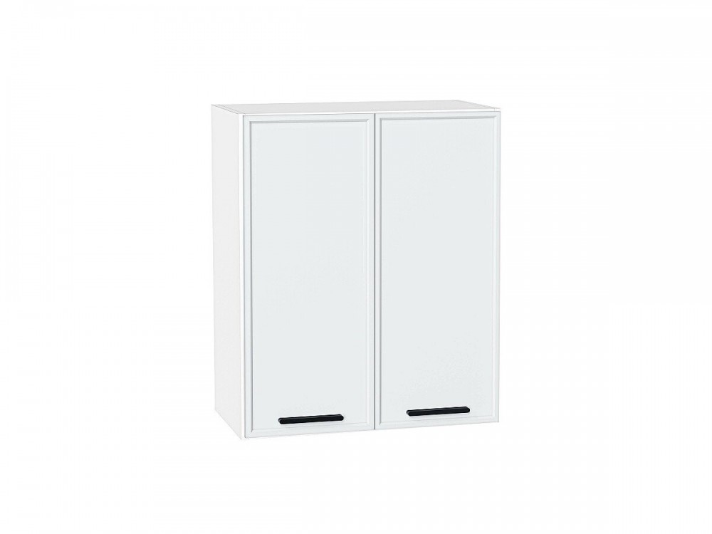  Шкаф верхний с 2-мя дверцами Фрейм White Silk