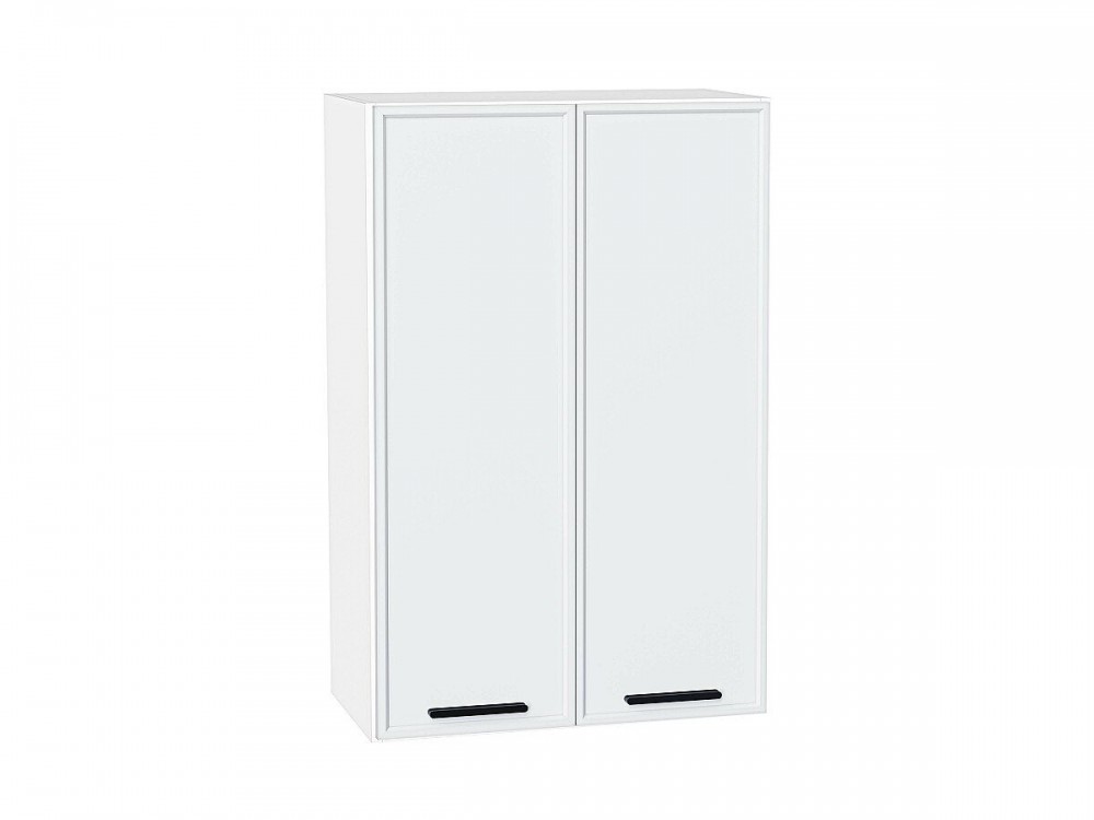  Шкаф верхний с 2-мя дверцами Фрейм White Silk