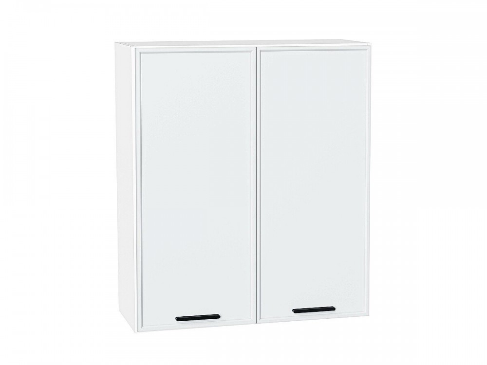  Шкаф верхний с 2-мя дверцами Фрейм White Silk