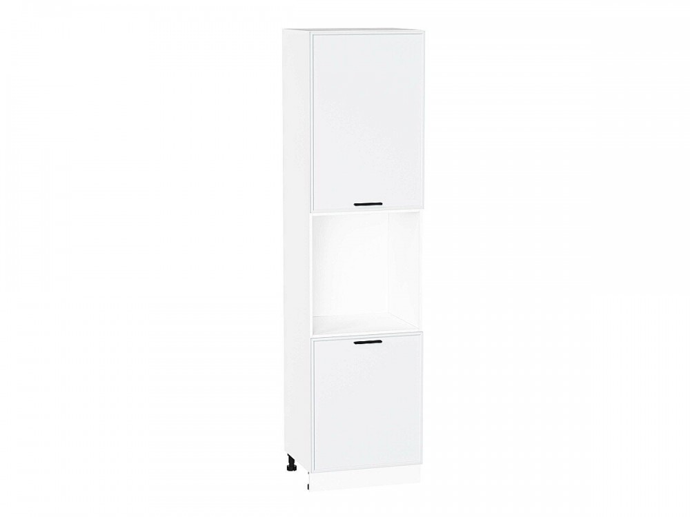  Шкаф пенал с 2-мя дверцами под технику Фрейм White Silk