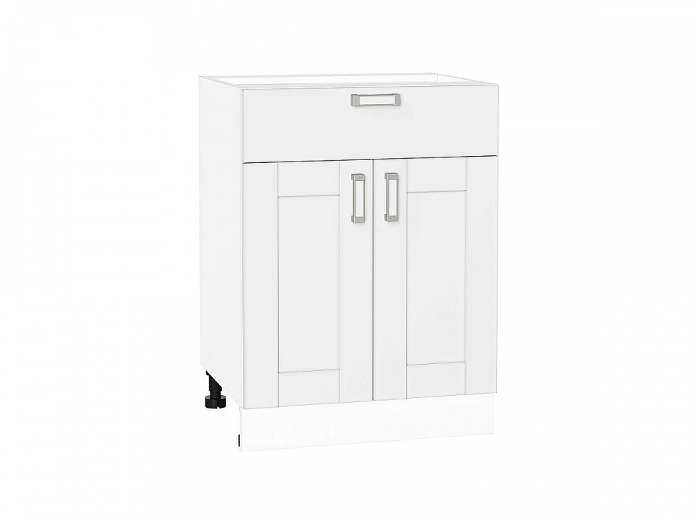  Шкаф нижний с 2-мя дверцами и ящиком Лофт White Silk