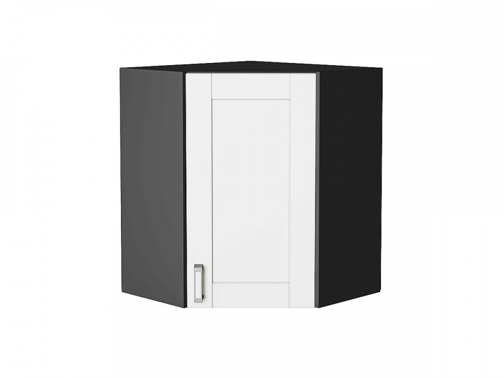  Шкаф верхний угловой Лофт White Silk