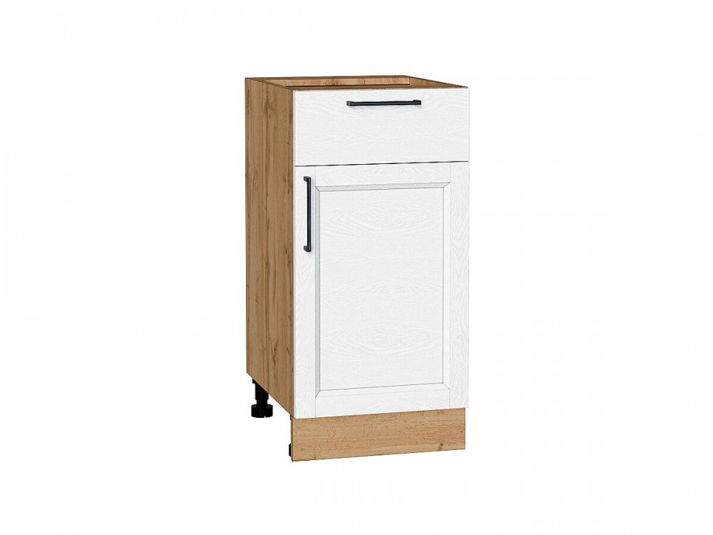  Шкаф нижний с 1-ой дверцей и ящиком Сканди White Silkwood