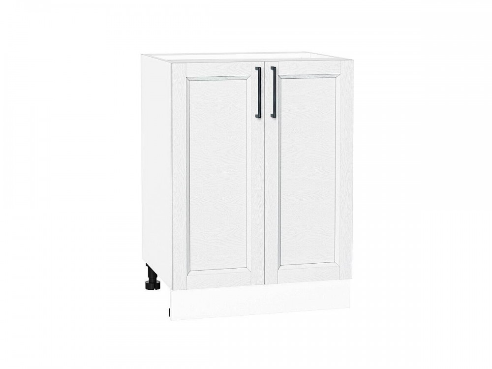  Шкаф нижний с 2-мя дверцами Сканди White Silkwood