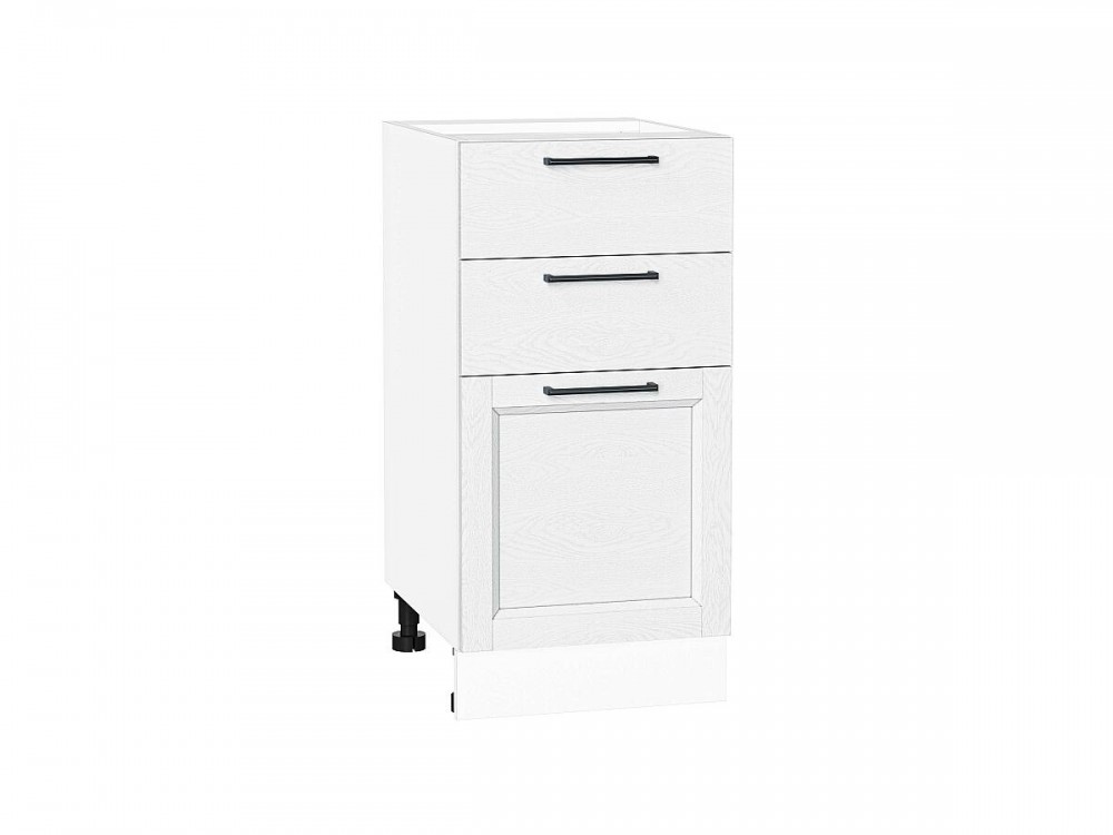  Шкаф нижний с 3-мя ящиками Сканди White Silkwood