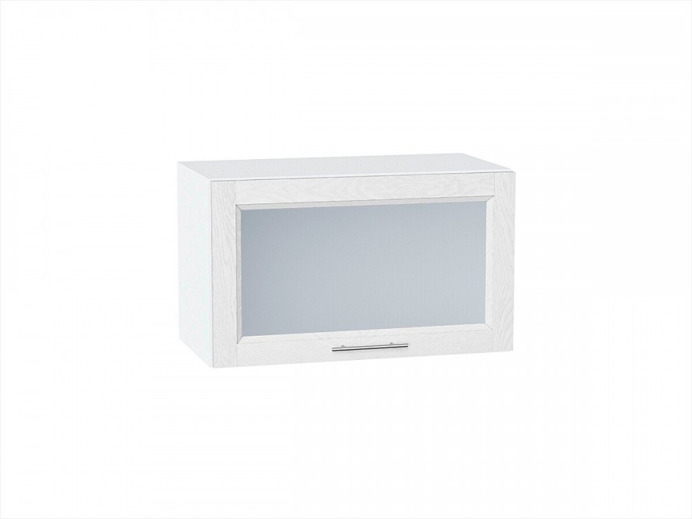  Шкаф верхний горизонтальный остекленный Сканди White Softwood